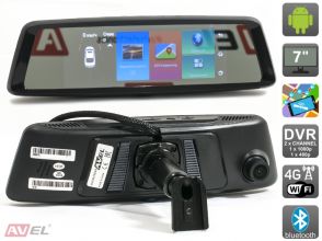 Зеркало видеорегистратор с камерой заднего вида, 4G интернетом, телематикой и навигатором на Android