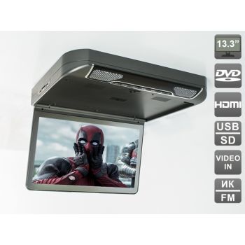 Потолочный монитор 13,3" со встроенным DVD плеером AVS440T (серый)