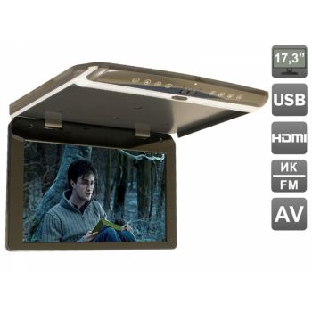 Потолочный монитор 17,3" со встроенным Full HD медиаплеером AVS1750MPP (серый)