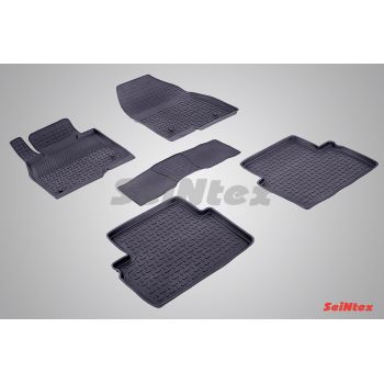 Резиновые коврики с высоким бортом Seintex для Mazda 3 (BM) 2013-